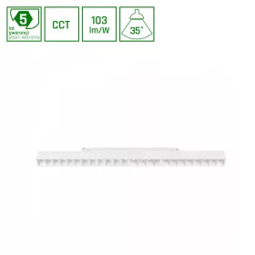   SYSTEM SHIFT CCT- GRID L TRACK LIGHT 440X23X42MM 22W 40DEG WHITE CCT SWITCH 5Y WARRANTY