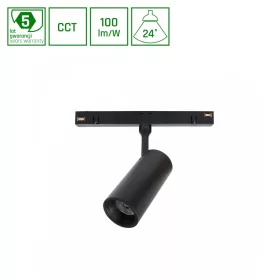   SYSTEM SHIFT CCT - SPOT M/L TRACKLIGHT 55x120x163mm 12W 24ST BLACK 5Y WARRANTY