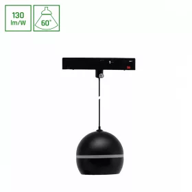   SYSTEM SHIFT BASIC - GLOBE P RING BALL LUMINAIRE SUSPENDED 90MM 10W 3000K BLACK