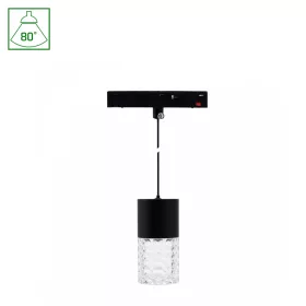   SYSTEM SHIFT BASIC - HANGIT CRYDEGAL LUMINAIRE SUSPENDED 55X110MM (1100MM WIRE) 7W 2700K BLACK