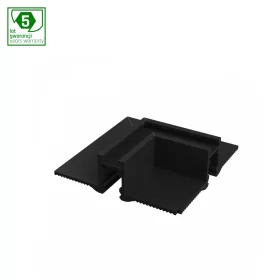   SYSTEM SHIFT NANO - CONNECTOR "L" HORIZONTAL TRIMLESS BLACK