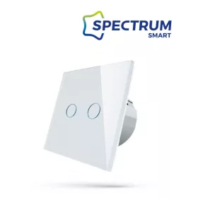 TWO ZONES LIGHT SWITCH WHITE WI-FI SPECTRUM SMART