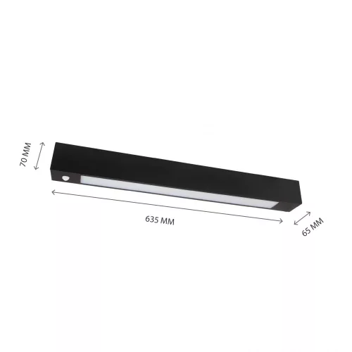 ALLDAY  LED TUBE 600 250V 635X65X70MM BLACK WITH PIR SENSOR