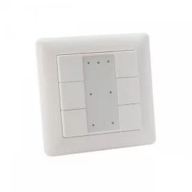 Wall push button panel with 6 DALI buttons