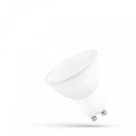 LED GU10 230V 10W SMD CW Z MLECZNĄ SZYBKĄ WHITE S PECTRUM