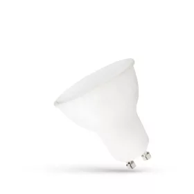   LED GU10 230V 6W SMD CW WITH MILKY COVER WHTIE PLASTIC SPECTRUM