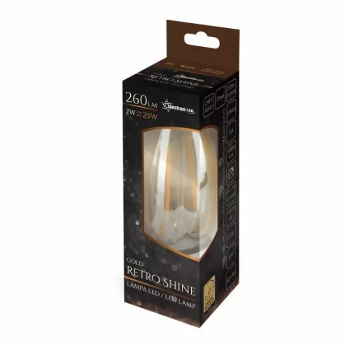 LED CANDLE C35 E-14 230V 2W COG WW RETROSHINE SPECTRUM