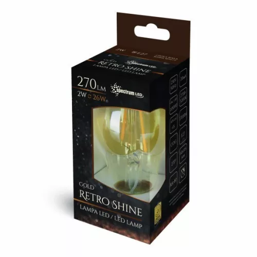 LED GLS A60 E-27 230V 2W COG WW RETROSHINE SPECTRUM