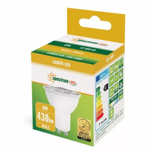 LED GU10 230V 6W SMD 10DEG NW WITH LENS SPECTRUM