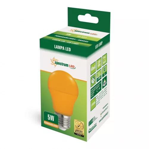 [OUTLET] LED GLS E27 230V 5W NARANCS