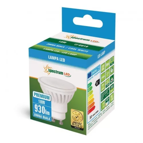 LED GU10 230V 10W SMD CW CERAMIC PREMIUM SPECTRUM