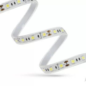 LED STRIP 48W 5050 60LED CW 1M (ROLL 5M) - WITH SILICONE