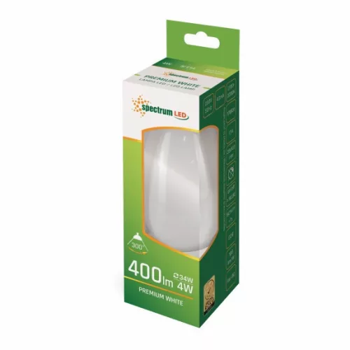 LED CANDLE C37  E-14 230V 4W COG NW MILKY SPECTRUM