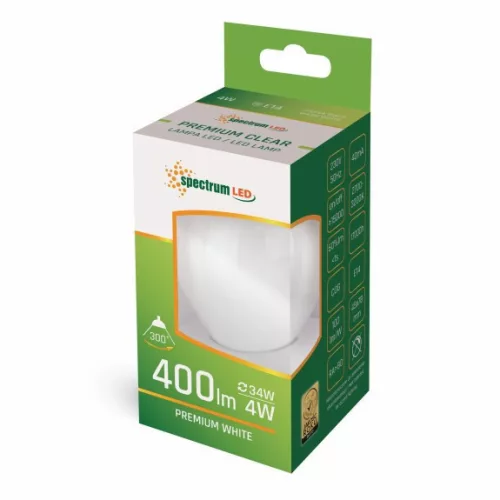 LED BALL G45 E-27 230V 4W COG NW MILKY SPECTRUM
