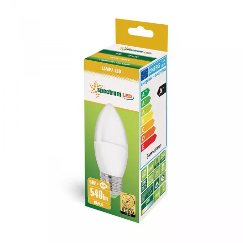 LED CANDLE C37 E-27 230V 6W NW SPECTRUM
