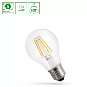   LED GLS E-27 230V 6.8W COG A-CLASS WW CLEAR SPECTRUM 5Y WARRANTY WARRANTY