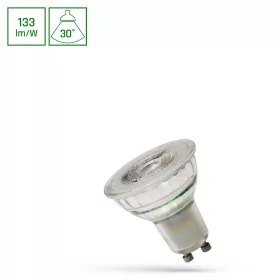   LED GU10 230V 7,5W SMD 30DEG NW GLASS w/ LENS SPECTRUM PREMIUM