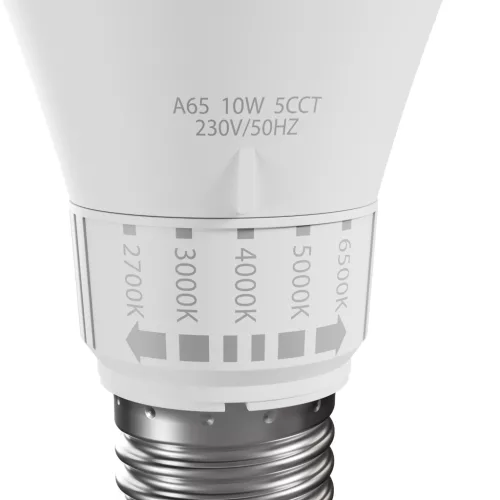 E27 LED-fényforrás, 10 W, szabályozható, 5CCT